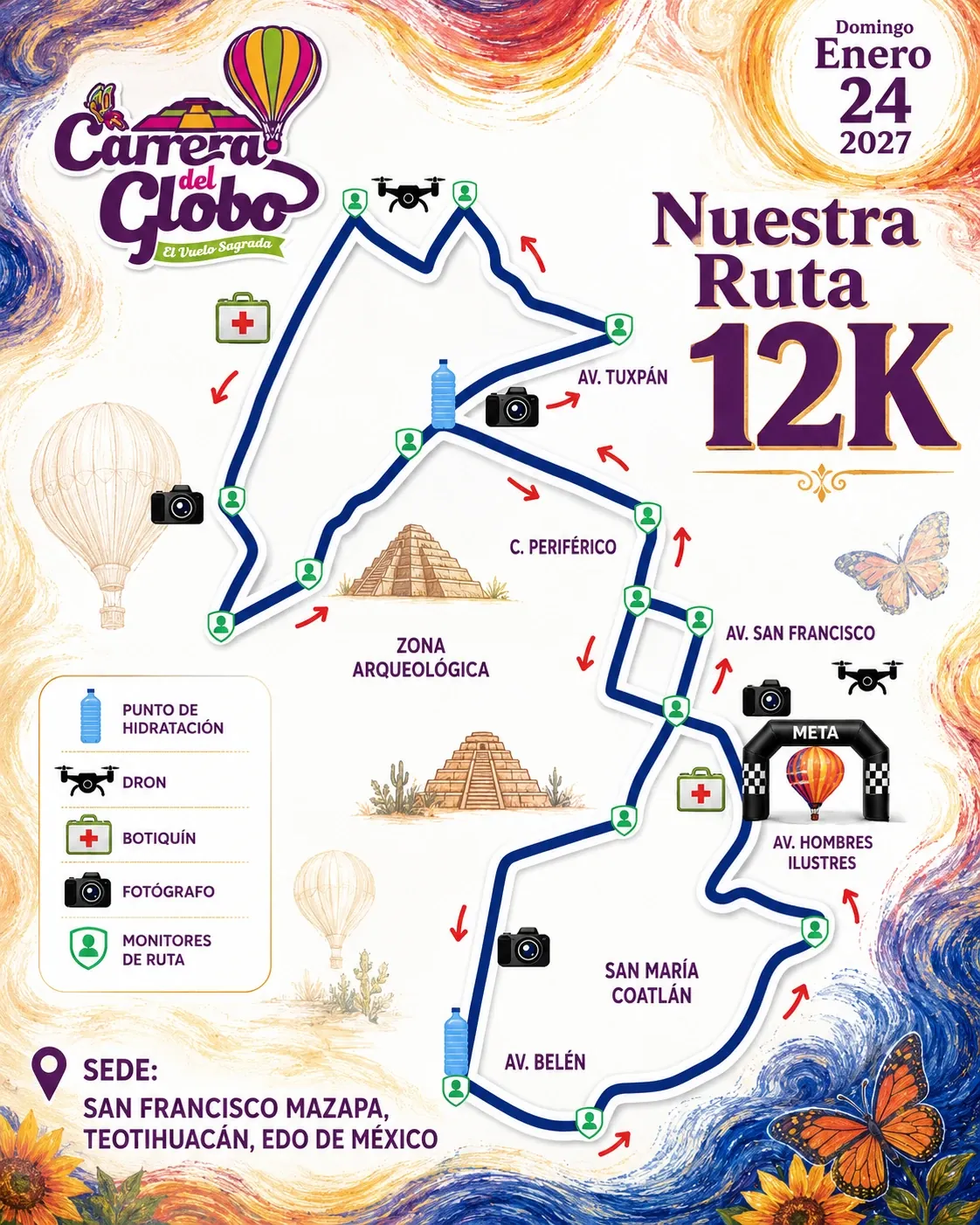 Ruta 12K de la Carrera del Globo 2027
