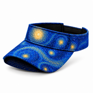 Visera azul Carrera del Globo — vista lateral 2