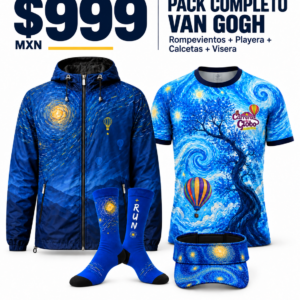 Pack Completo Van Gogh: rompevientos, playera, calcetas y visera; entrega a partir del 20 de octubre