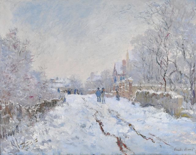 Nieve en Argenteuil, de Claude Monet